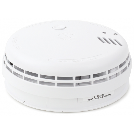Optical Smoke Alarm. 230V with Alkaline Battery Back-up. Easi-fit base