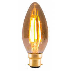 BELL 4W LED Vintage Candle - BC, Amber, 2000K