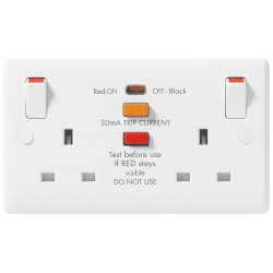BG 2G RCD Switched Socket