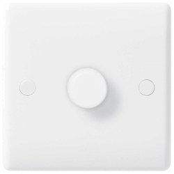 Nexus White Moulded Single Dimmer Switch