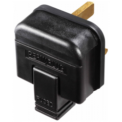 Masterplug 13A Rewireable Heavy Duty 3 Pin Plug Black