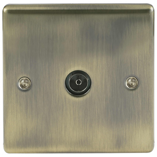 Nexus Metal Antique Brass Single Co-Ax Socket