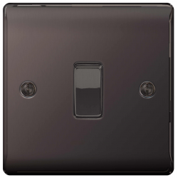 BG Black Nickel 10AX 1G 2W plate switch