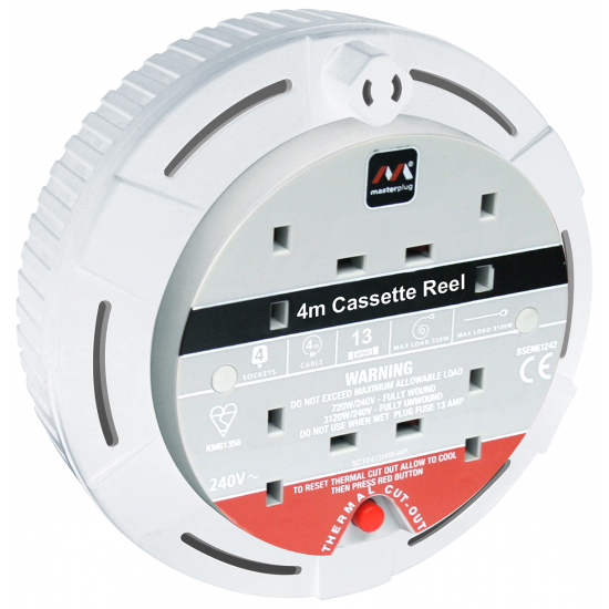 BG SCT0413/4W Reel 4 Sockets 13A 4m