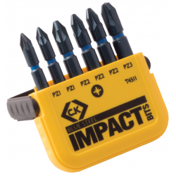 C.K Blue Steel Impact Screwdriver Bit - PZ Set of