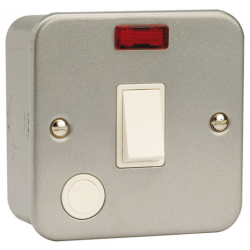 Click Metal Clad 20A DP Switch Neon FO