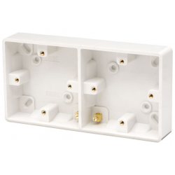 Click Dual 25mm Surface Pattress Box