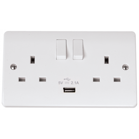 Click 13A 2G Sw/Skt 1 x USB