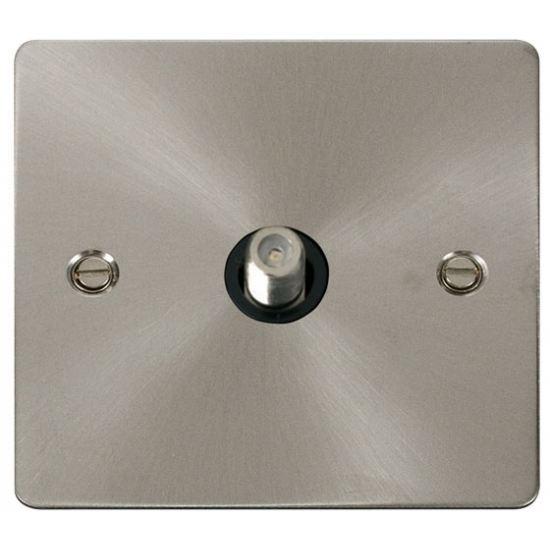 Click Br/Stl Flat Plate 1G Sat Blk
