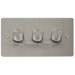 Click St/Stl Flat Plate 3G Dimmer