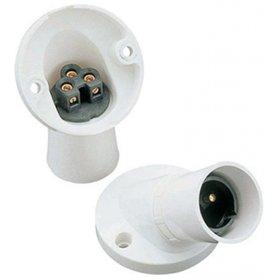 Click T2 BC angled batten lampholder