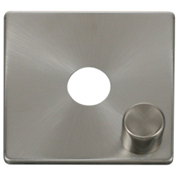 1G DIMMER SW PLATE  - BR.ST.