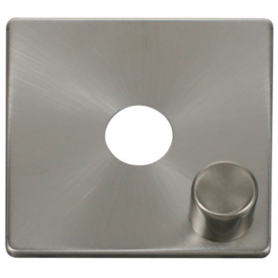 1G DIMMER SW PLATE  - BR.ST.