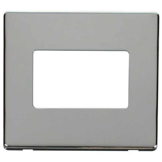 1G PLATE TRIPLE APERT. PLATE  - CHROME