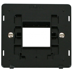 1G PLATE TWIN APERT. INSERT - BLACK