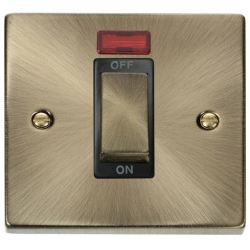 Click Ant/Br 45A DP Switch Matching Neon Blk