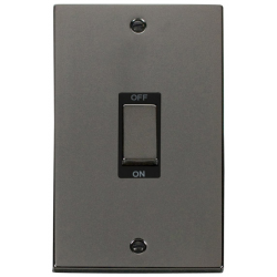 Click Blk/Nickel 45A DP 2G Switch Matching Blk