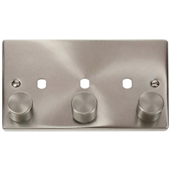Click VPSC153PL 3G Dbl Dimmer Plt & Knob