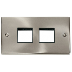 Click Sat/Chr Plate 2+2 Blk