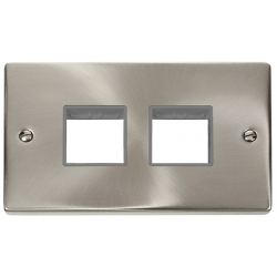 Click Sat/Chr Plate 2+2 Gry