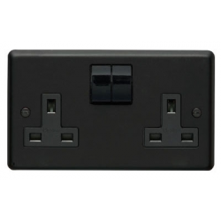 Eurolite Br/Chr 2G Socket Blk