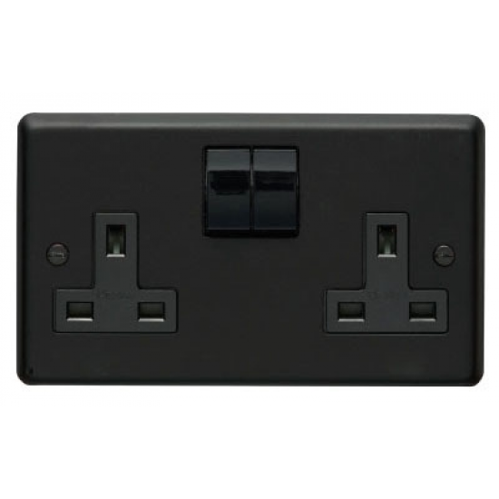 Eurolite Br/Chr 2G Socket Blk
