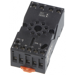 Europa 8 Pin relay base black