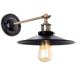 Ashby Wall Light Blk/Ant Br