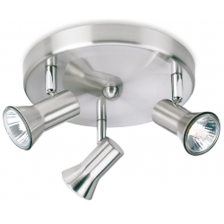 Firstlight 3x50w Br/Steel Dish Fitting
