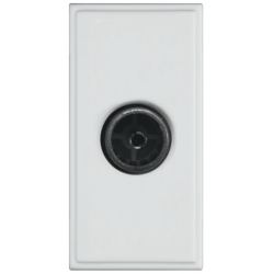 Single IEC Female Euromodule White