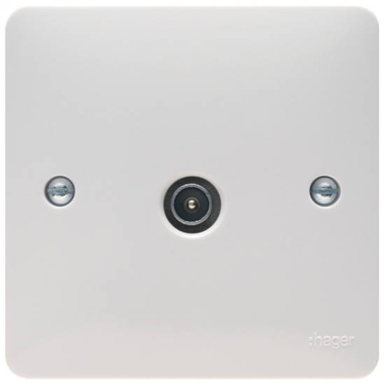 Single Co-ax TV Socket Outlet Male