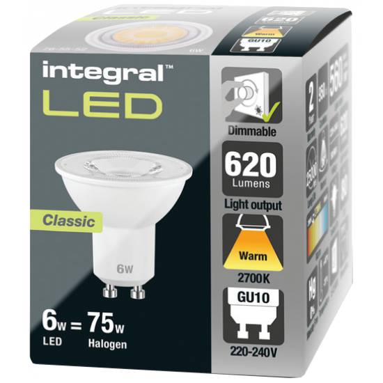 Integral ILGU10DC117 LED PAR16 6W Whi