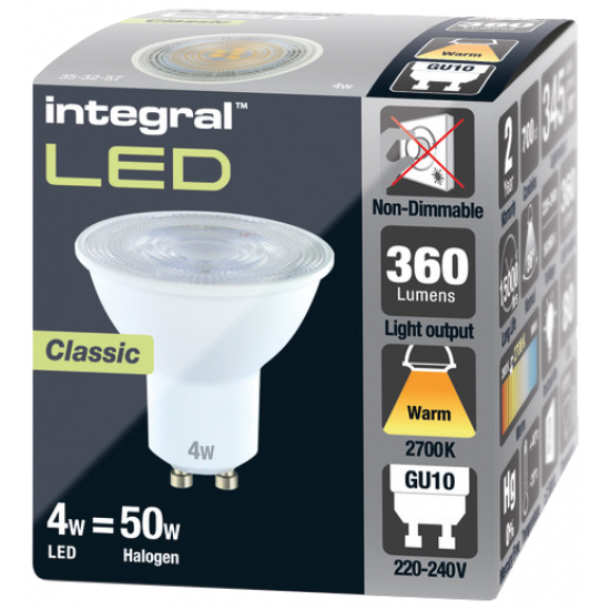 Integral ILGU10NC102 LED PAR16 4W Whi