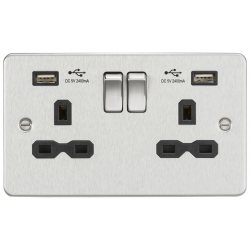 ML Br/Chr Flat Plate 2G Skt USB Black