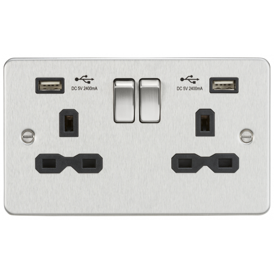 ML Br/Chr Flat Plate 2G Skt USB Black