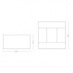 Project SH-US-C Half Square E27 White Wire Frame