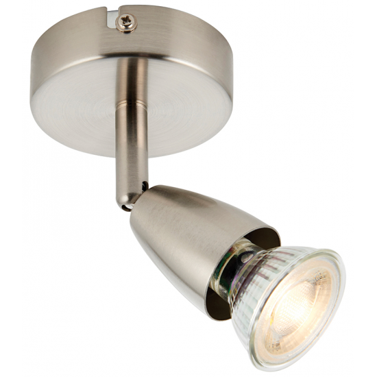 Amalfi 1lt plate 50W spot - satin nickel