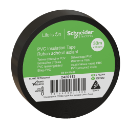 Schneider PVC Tape 19mm x 33m Black