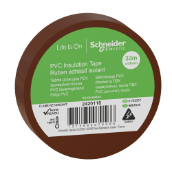 Schneider PVC Tape 19mm x 33m Brown