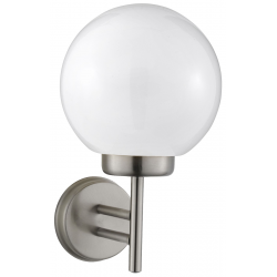 ORB OUTDOOR WALL BRACKET, STAINLESS STEEL, POLYCARBONATE SHADE