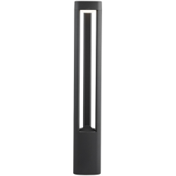 ALUMINIUM IP44 GREY LED OUTDOOR POST LIGHT POLYCARBONATE LENS