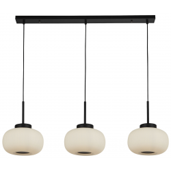 3LT BAR PENDANT WITH FROSTED RIBBED GLASS