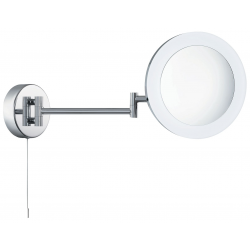 IP44 CHROME ILLUMINATED ADJUSTABLE BATHROOM MIRROR