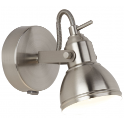 FOCUS 1 LIGHT SATIN SILVER INDUSTRIAL SPOTLIGHT