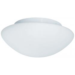 IP44 WHITE FLUSH FITTING OPAL GLASS