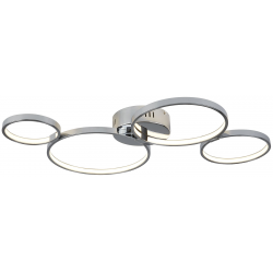 4 RING LED CEILING FLUSH, CHROME