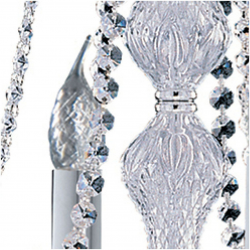 HALE CHROME 8 LIGHT CHANDELIER WITH CRYSTAL TRIMMINGS