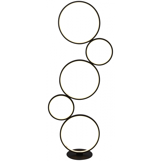 5LT LED RING FLOOR LIGHT, MATT BLACK