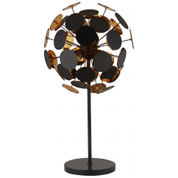 DISCUS 3LT BLACK/GOLD TABLE LAMP