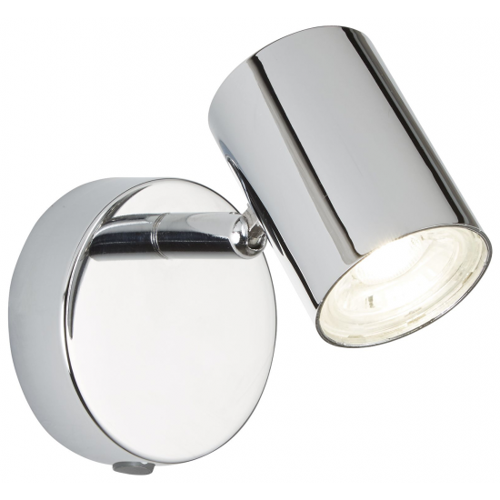 1 LIGHT CYLINDER HEAD SPOT WALL BRACKET, CHROME